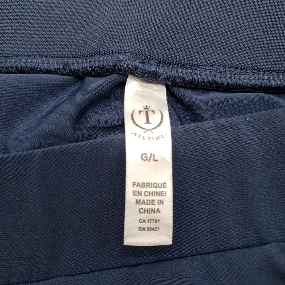 Tee Time women US Large navy skort stretch Poly Spandex stretch white accents - Picture 7 of 9